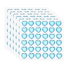 216 Pcs Heart Rhinestone 10mm Self Adhesive Gems Stickers, Blue