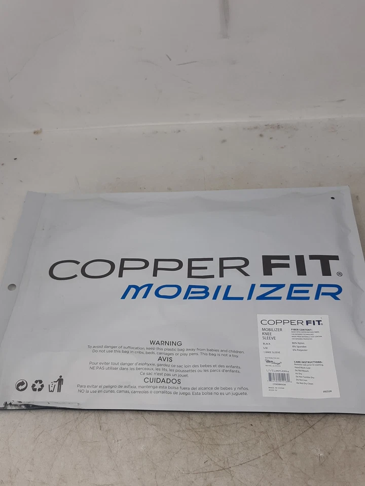 铜版美孚护膝黑色 S/M 压缩远红外 — 第 4/4 张图片