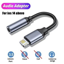 8 Pin to 3.5mm Jack AUX Cable For iPhone 14 13 12 11 Pro Max IOS 14 Ma