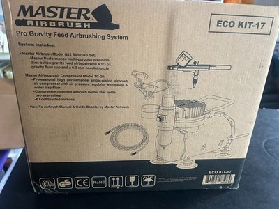 Master Airbrush ECO KIT-17 Pro Gravity Feed G22 TC-20 Set