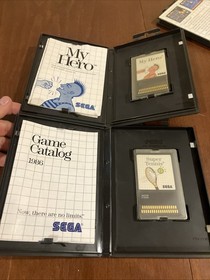 Lot Of 4 Sega Master System Card Games: My Hero Transbot Ghost House F-16 Cib