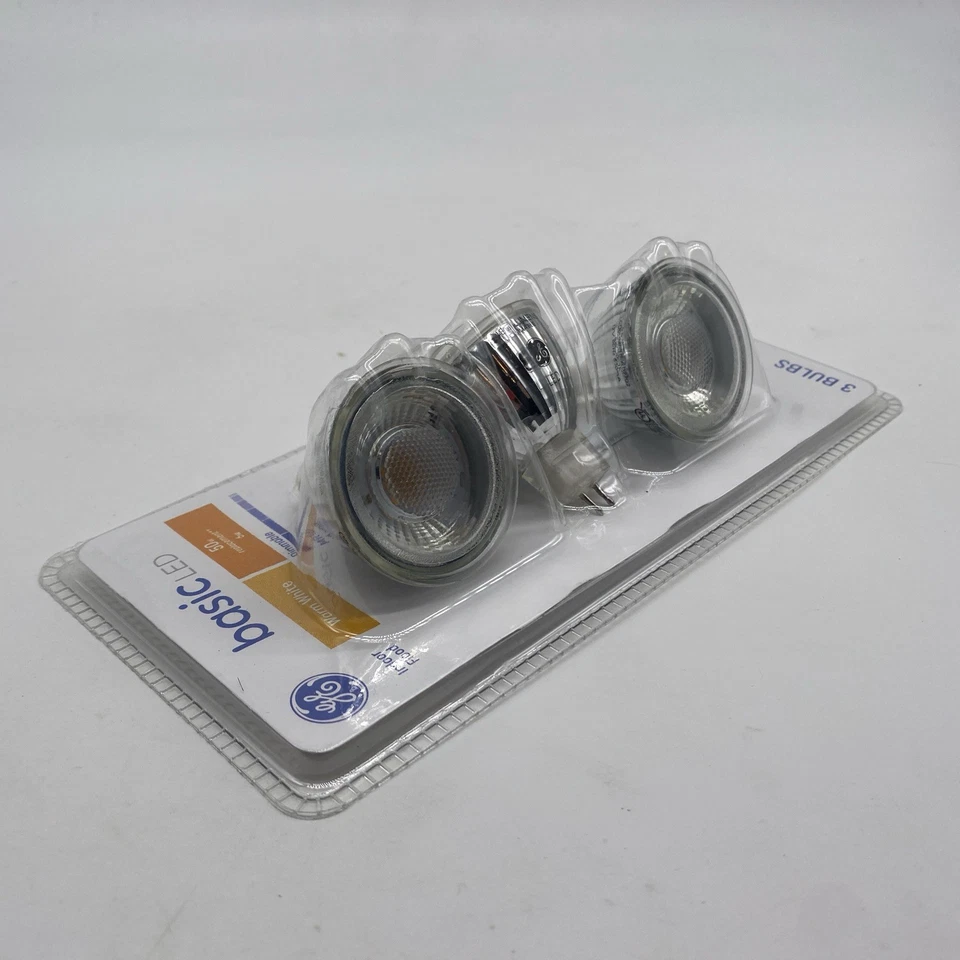 3-Pack GE Basic Indoor Flood 480 Lumens MR16 GU10 Base 12Volt Light Bulbs LB6 - Image 4 of 4
