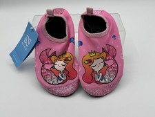 New Ning Little Girls Pink Mermaid Stretch Lightweight Water Shoes US 11-11.5