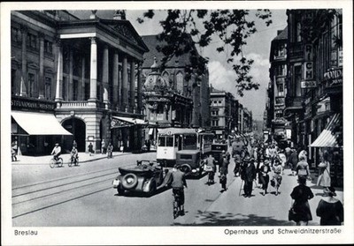 Postcard Wrocław Wroclaw Silesia, Opera House and Schweidnitzer Straße,... - 4669099