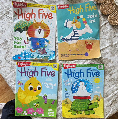 Highlights Highlights High Five 2023 Kids Magazine Lot of 4 Illustrated Issues