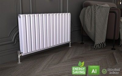 Aluminium Design Heizkörper. Wärmepumpe fertig. Onyx / 1000*500 / Btu:5362