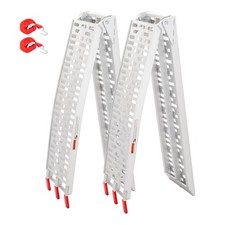 2pcs 7ft Aluminum Folding Loading Ramps for ATV/UTV Motorcycle Lawn Mower Truck