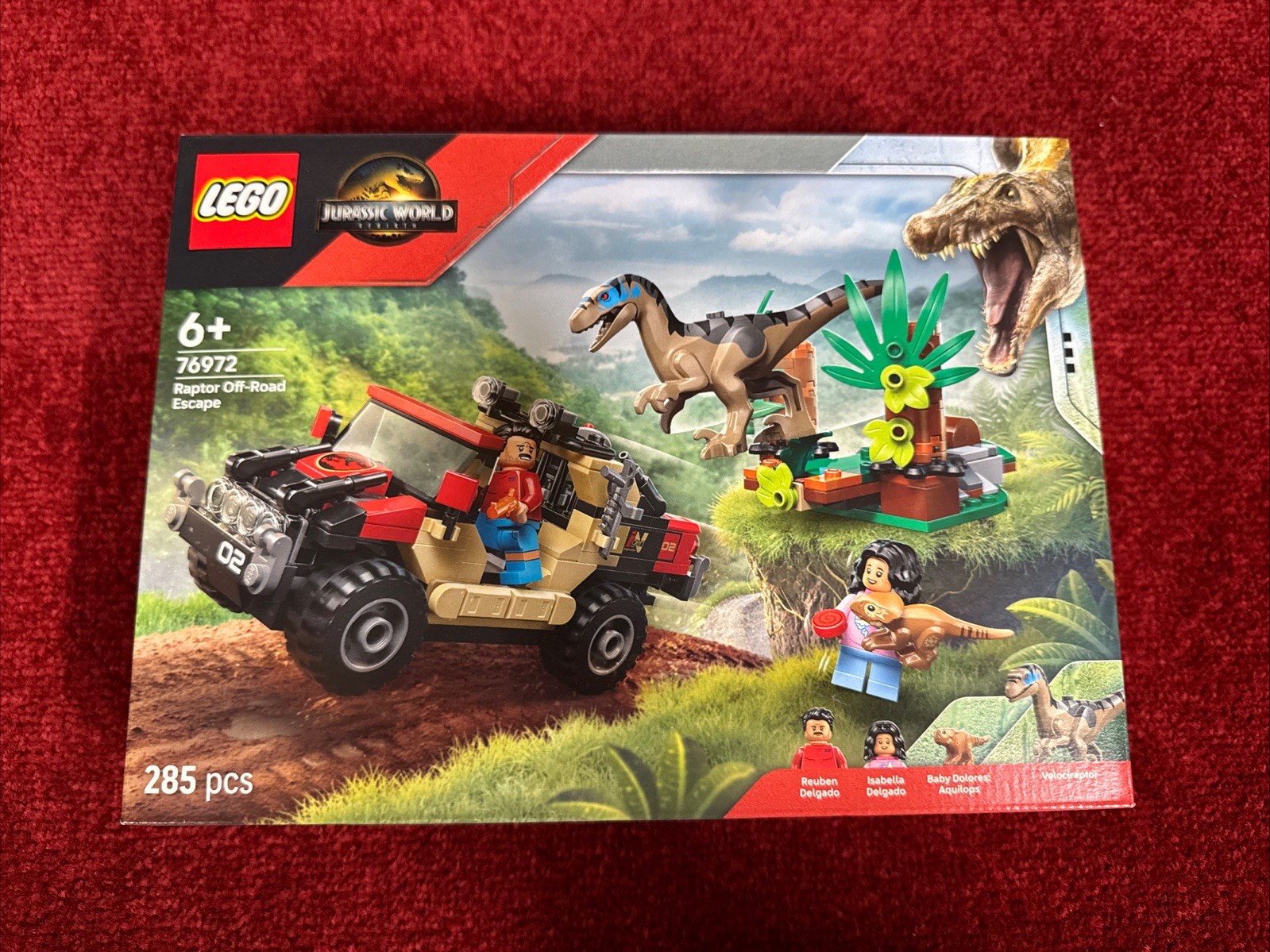 LEGO Jurassic World : Raptor Off-Road Escape 285pcs(76972)6+ New&sealed