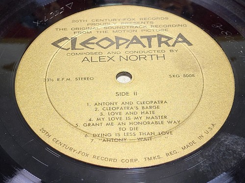 CLEOPATRA, The Original Soundtrack Album, 20TH Century Fox SXG-5008, Excellent - Foto 16 di 18