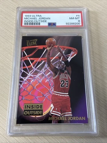 1993 Fleer Ultra Michael Jordan Inside/Outside PSA 8 NM-MT #4 Bulls HOF