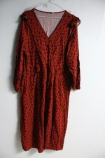 George Womens Animal Print Midi Dress - Rust - Size 20 (j47)