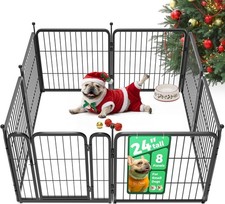 24 inch 8 Panels Rollick Unleashed Dog Playpen for Indoor, Yard, RV Camping