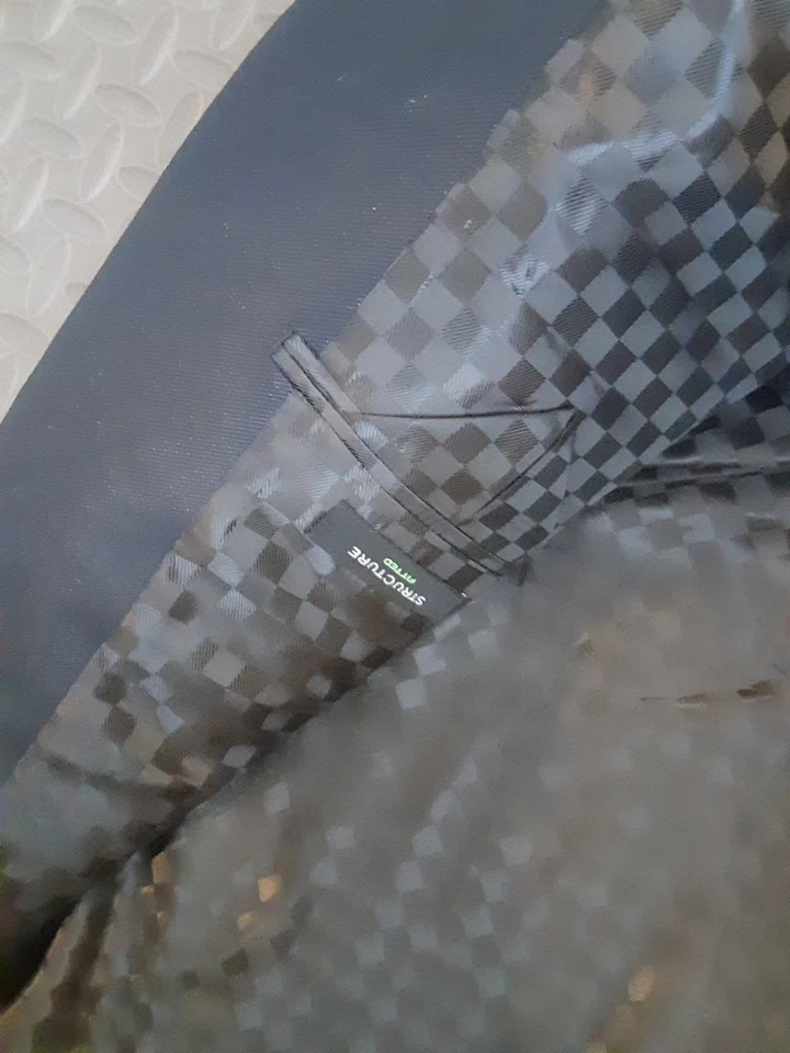 Structure Suit Mens 40 Regular Black Sports Blazer #S165 - Image 2 of 4