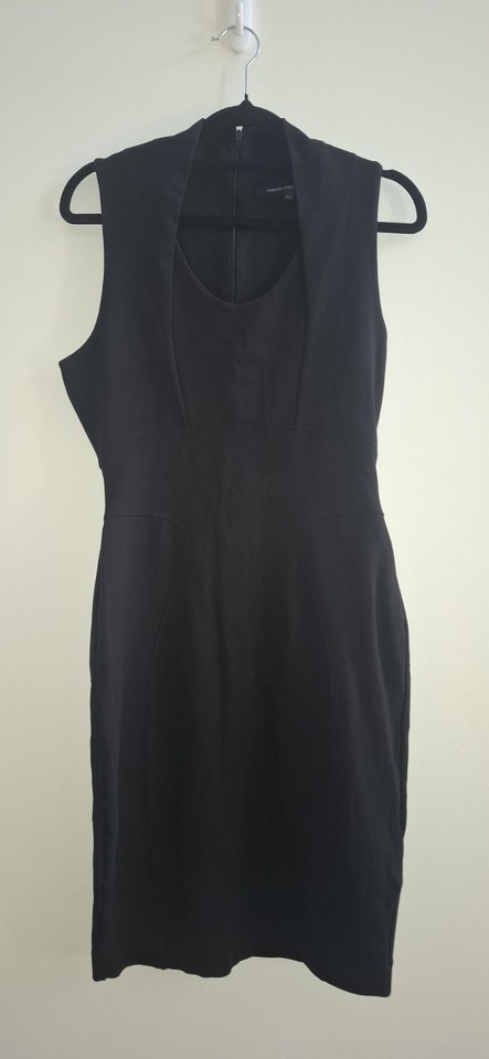 Stunning French Connection Black Bodycon Sleeveless Work Dress - S.12