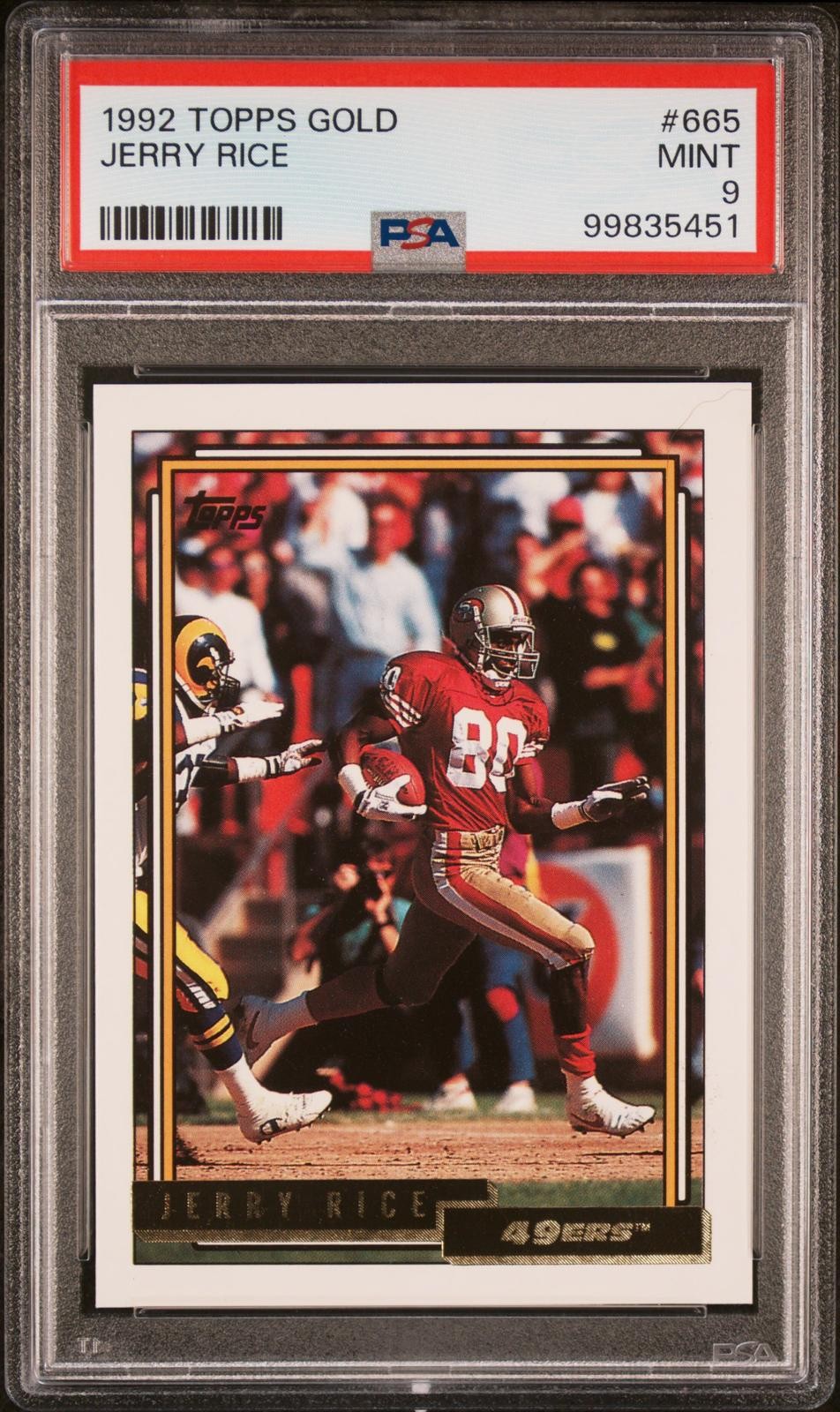 1992 Topps #665 Jerry Rice Gold PSA 9