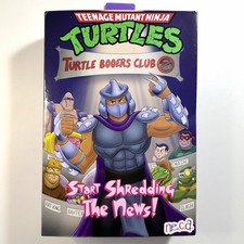 NECA TMNT Ultimate SHREDDER Start Shredding the News BOX DAMAGE READ