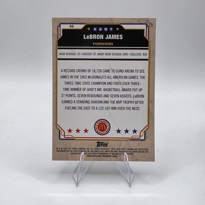 2025 Topps Chrome McDonald's LeBron James McFlurry Refractor #98