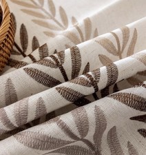 Waterproof Cotton Linen Tablecloth for Dining Table, 53x87 Inch, Beige