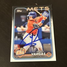 Marco Vargas Hand Signed Auto 2024 Topps Pro Debut Card PD-158 New York Mets