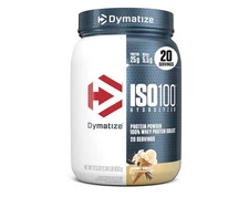 Dymatize ISO100 Hydrolyzed Whey Protein Powder Vanilla, 1.34 Lb