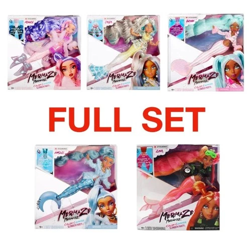 Mermaze Mermaidz Slumber Party Doll x 5 Zuna, Casea, Monroe, Kinslee, Brynn NEW