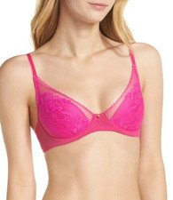 Natori Women's Pink Flora Underwire Bra 30DD