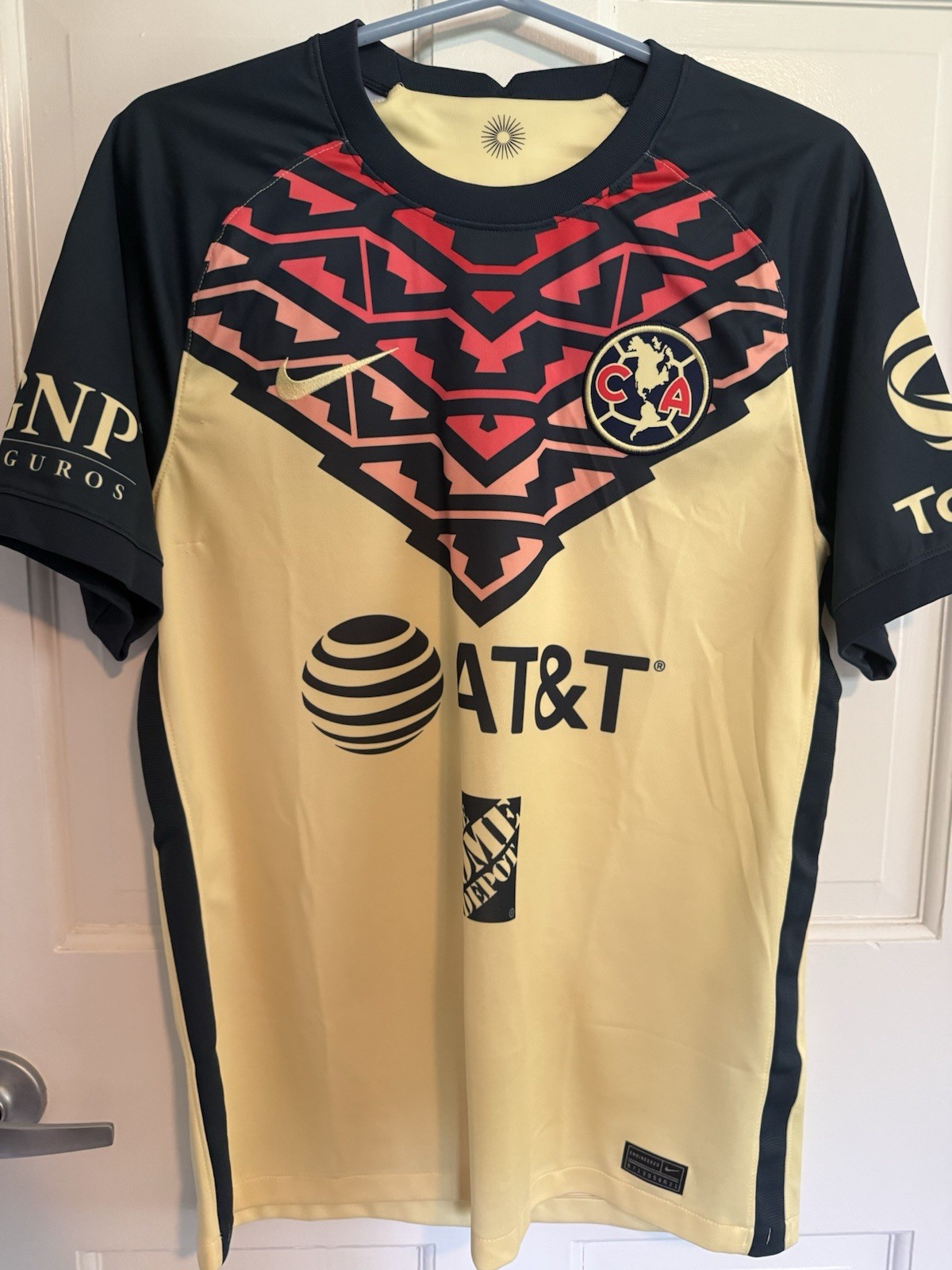 Nike Club América Liga MX Officially Licensed Soccer Jersey Yellow Black Red