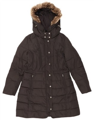 CONBIPEL Womens Hooded Padded Coat UK 16 Large Black Polyester BH13