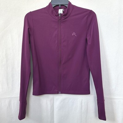 Oner Active UnifiedMove Fitted Full Zip Jacket Plum Purple Thumbholes Sz. M