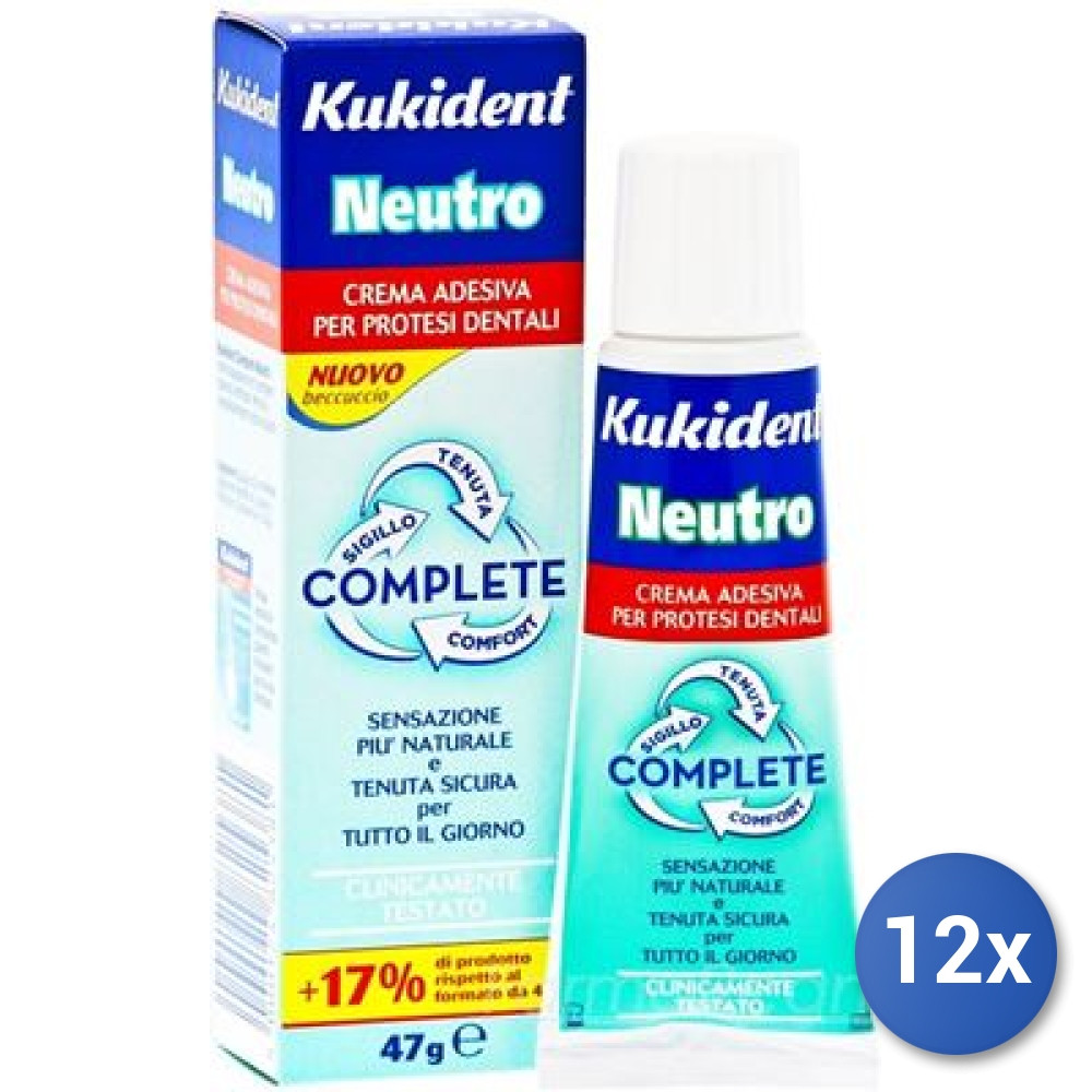 12x Bundle Kukident Neutro Verde Gr 35/47Pasta Adesiva