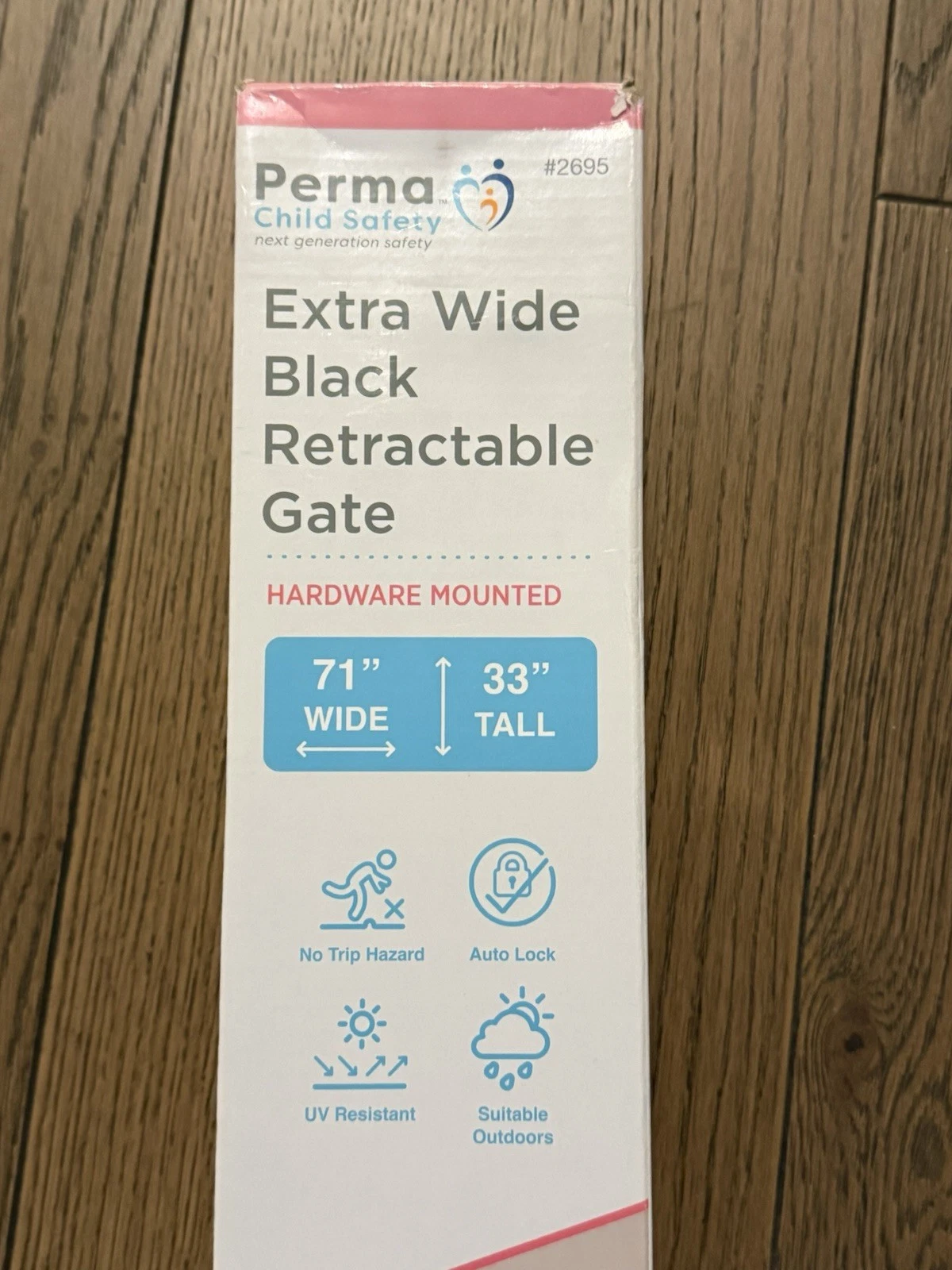 Perma Extra Wide Retractable Gate 77x33 (black)