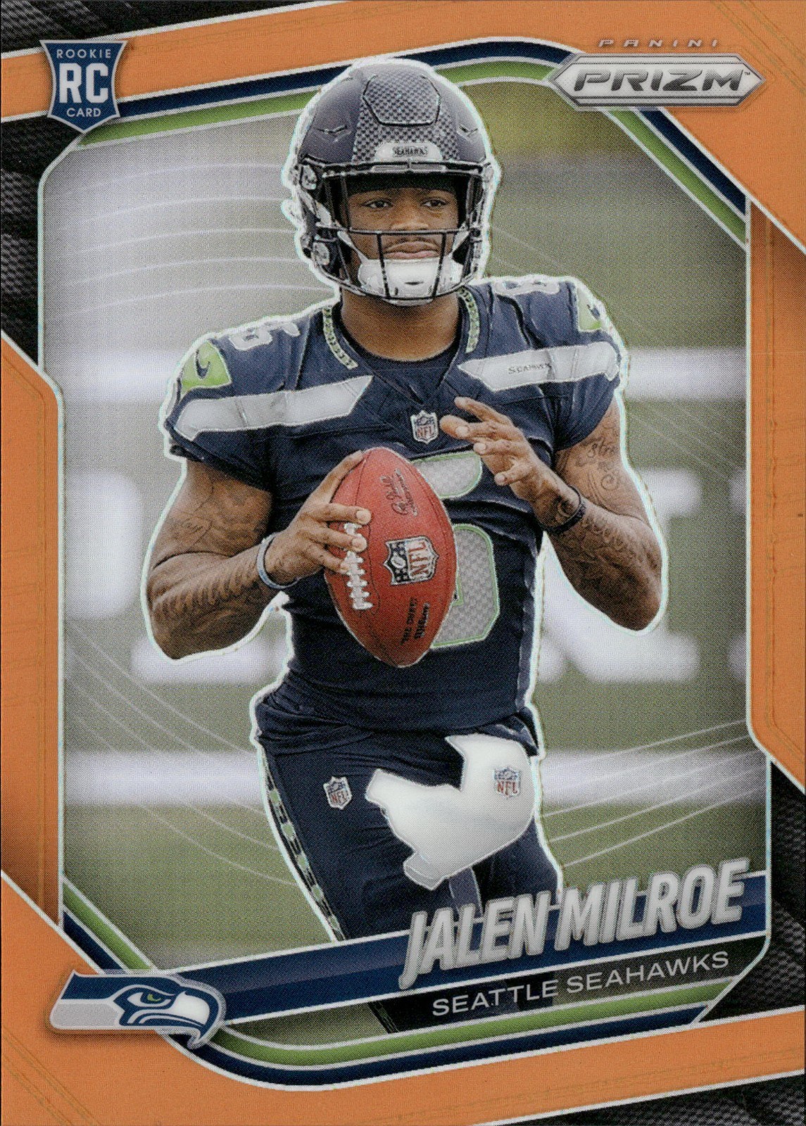 2025 Panini Prizm - Rookies Jalen Milroe #317 Orange Prizm /249 (RC)