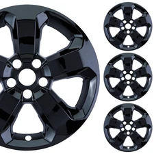 PACRIM 17" Gloss Black Wheel Skins for Jeep Compass (2017-2021) | ABS | Set of 4