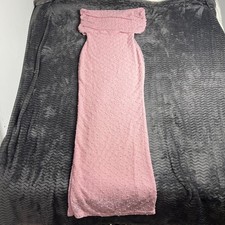 Solid Off Shoulder Mermaid Womens Jersey Long pink Maxi Dress Size S