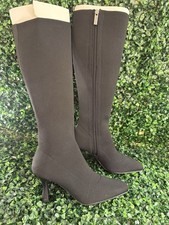 Anne Klein iFlex AKPillar Black Knee High Boots Size 5.5 M Black Knit NEW