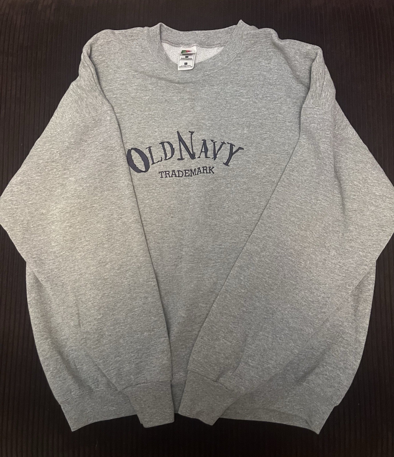 Old Navy Sweatshirt Mens 2XL Gray Crewneck Logo Trademark Pullover