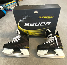 Bauer Supreme 140 Youth Ice Hockey Skates UK Child 11.5 Black/White Lace w/ Box