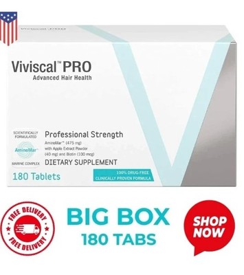 Viviscal Pro Advanced Hair Growth Supplement - 180 Tablets. Exp 08 /2027