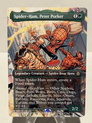 Spider-Ham, Peter Porker (Borderless) 201 R Marvel's Spider-Man NM MTG