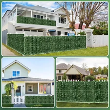 Artificial Ivy Privacy Fence Screen, 100X40 Inch Faux Hedge Fence Panel Green...