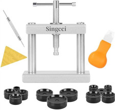 Watch Press Tool Set, Press Set Back Case Closer with 12 Molds, Watch Battery Re