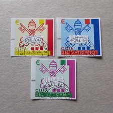Vatikan Automatenmarken 15-17     je 1 ATM  mit Ersttagsstempel 3.6.2004  (1)