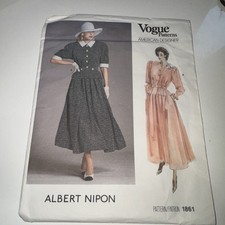 c. 1987 VOGUE AMERICAN DESIGNER Albert Nipon 1861 Sz 16 Bust 97cm/38", UNUSED
