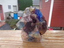 Glass Rock Slag Pretty Clear Multi Colored 3.2 lbs ZZ72 Rocks Landscape Aquarium