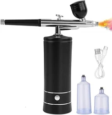 Airbrush Kit with Compressor - 48PSI Rechargeable Cordless Non-Clogging High-Pre
