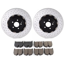 Akebono Front Brake Kit Disc Rotors Euro Pads For MB C215 CL65 AMG W220 S65 AMG
