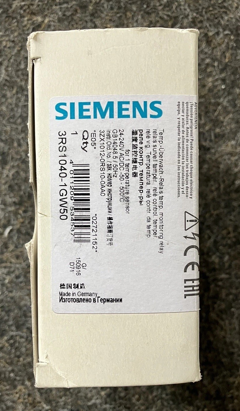 Siemens 3RS1040-1 GW50 Temperature Monitoring Relay