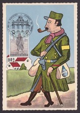 BELGIUM 1968, Postcard, Military Mailman FDC, WWI