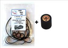 VCR Belt KIT for SANYO VTC9100, VTC9300, VTC9500, FISHER VBS7000 + PINCH ROLLER