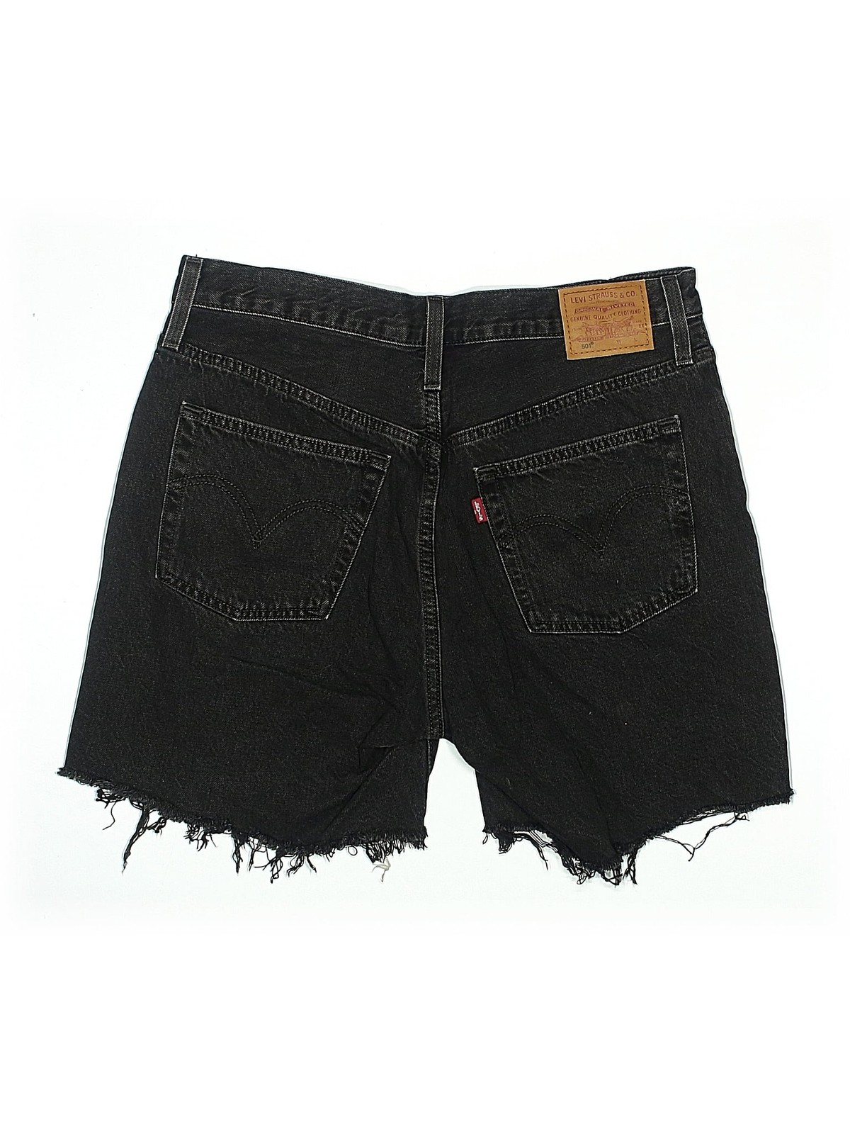 Levi's Women Black Denim Shorts 31W thumbnail 2